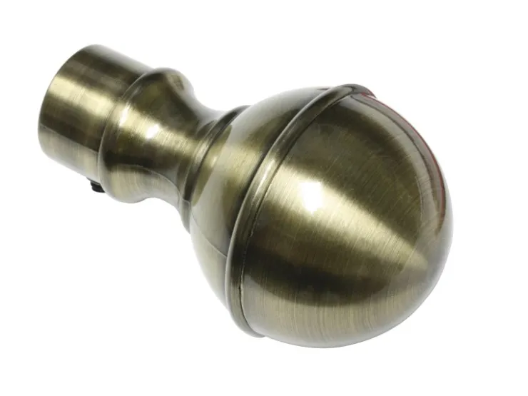 Gardinia Endstück Europa Geo für Ø 19 mm Messing-Antik* Vorhänge|Seilspanngarnituren