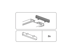 Gardinia Endstück für Aluminium-Vorhangschiene 2-läufig Weiß 2-er Pack* Gardinenschienen