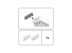 Gardinia Endstück für Flächenvorhangschiene 3-läufig 2-er Pack* Vorhänge|Gardinenschienen