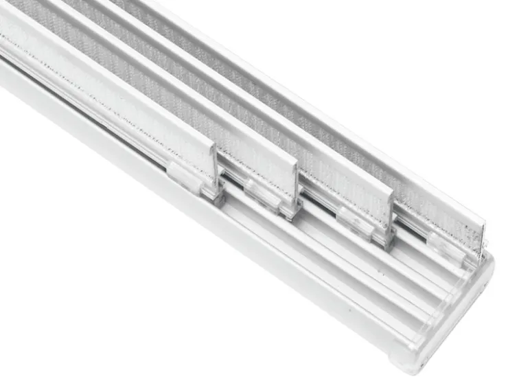 Gardinia Flächenvorhangschiene Komfort Komplett-Set 4-läufig Weiß 225 cm* Vorhänge|Gardinenschienen