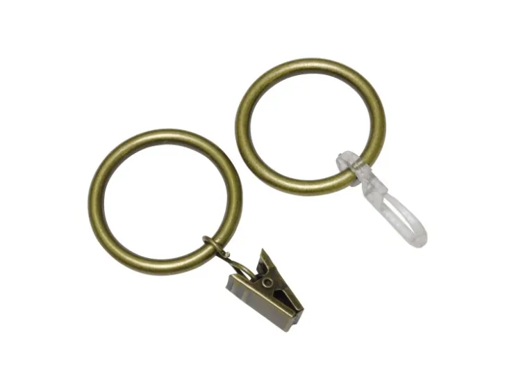 Gardinia Gardinenringe Europa für Ø 19 mm -Antik 10-er Pack* Vorhänge|Gardinen