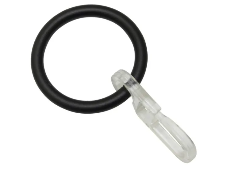 Gardinia Gardinenringe Kos für Ø 27 mm Schwarz 6-er Pack* Gardinenschienen|Gardinenstangen