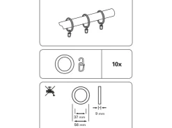 Gardinia Gardinenringe Lugano für Ø 28 mm 10-er Pack* Vorhänge|Gardinen