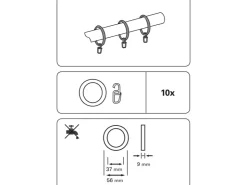 Gardinia Gardinenringe Lugano für Ø 28 mm 10-er Pack* Türvorhänge|Vorhänge