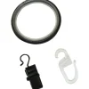 Gardinia Gardinenringe mit Gleiteinlage Industrial Home Ø 25 mm Schwarz 10 Stück* Vorhänge|Seilspanngarnituren