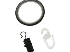 Gardinia Gardinenringe mit Gleiteinlage Industrial Home Ø 25 mm Schwarz 10 Stück* Vorhänge|Seilspanngarnituren