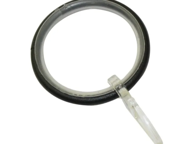 Gardinia Gardinenringe mit Gleiteinlage Industrial Home Ø 25 mm Schwarz 10 Stück* Vorhänge|Seilspanngarnituren