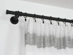 Gardinia Gardinenringe mit Gleiteinlage Industrial Home Ø 25 mm Schwarz 10 Stück* Vorhänge|Seilspanngarnituren