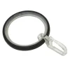 Gardinia Gardinenringe-Set Denver für Ø 25 mm Schwarz Matt 10-teilig* Gardinenstangen