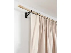 Gardinia Gardinenringe-Set Denver für Ø 25 mm Schwarz Matt 10-teilig* Gardinenstangen