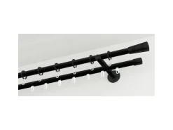 Gardinia Gardinenstange Chicago mit Innenlauf I Ø 20 mm Schwarz - Matt 160 cm* Gardinenstangen|Seilspanngarnituren