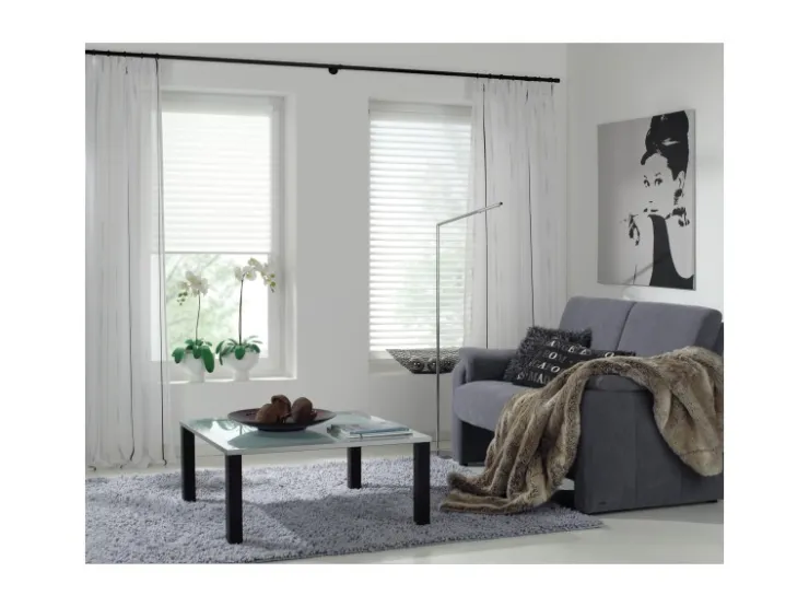 Gardinia Gardinenstange Chicago mit Innenlauf I Ø 20 mm Schwarz - Matt 160 cm* Gardinenstangen|Seilspanngarnituren