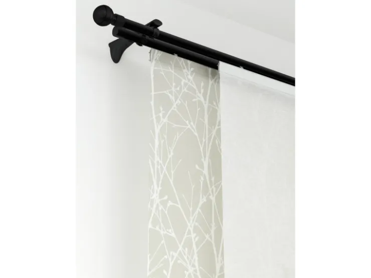 Gardinia Gardinenstange Chicago mit Innenlauf I Ø 20 mm Schwarz - Matt 200 cm* Gardinenstangen|Vorhänge