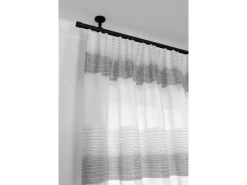 Gardinia Gardinenstange Chicago mit Innenlauf I Ø 20 mm Schwarz - Matt 240 cm* Seilspanngarnituren