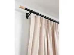 Gardinia Gardinenstange Denver Ø 25 mm 200 cm Schwarz Matt* Seilspanngarnituren|Gardinenstangen