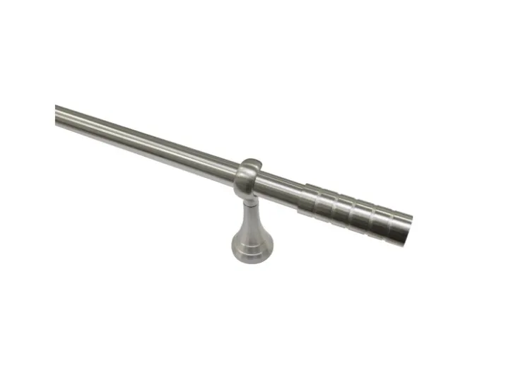 Gardinia Gardinenstangen-Set Belamy Ø 25 mm Edelstahloptik 200 cm