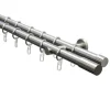 Gardinia Gardinenstangen-Set Zylinder 2-läufig Ø 20 mm Edelstahloptik 160 cm