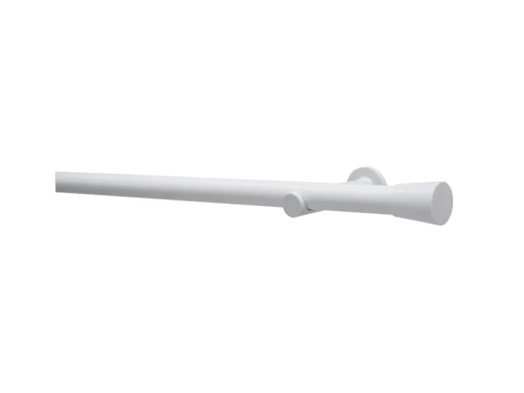 Gardinia Gardinenstangen-Set Korfu Ø 28 mm 1-Lauf 160 cm Weiß