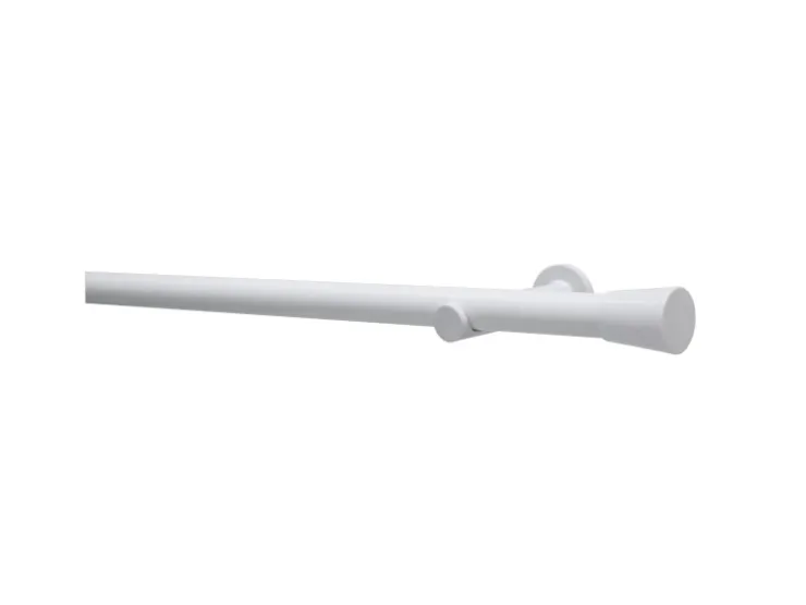 Gardinia Gardinenstangen-Set Korfu Ø 28 mm 1-Lauf 240 cm Weiß* Gardinen|Seilspanngarnituren