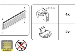 Gardinia Plissee Concept zum Klemmen 50 cm x 130 cm Dekor Blüte* Plissees