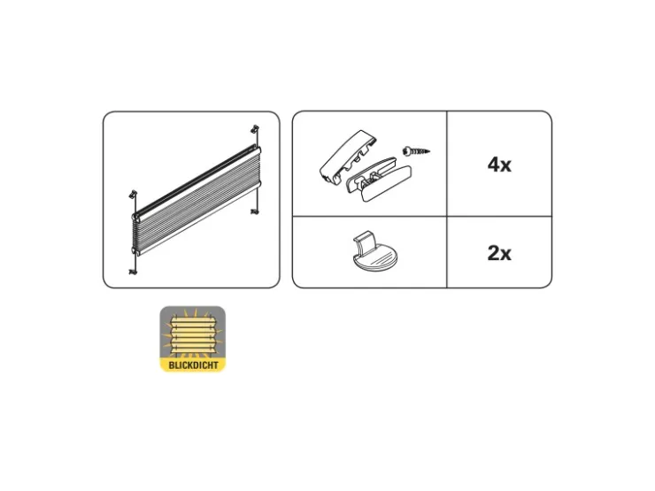 Gardinia Plissee Concept Tageslicht 80 cm x 210 cm Schwarz* Plissees