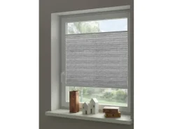 Gardinia Plissee Concept zum Klemmen 100 % Recycling Stoff 80 cm x 210 cm Grau