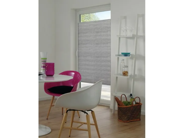 Gardinia Plissee Concept zum Klemmen 100 % Recycling Stoff 80 cm x 210 cm Grau