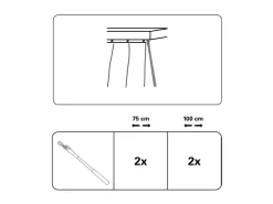 Gardinia Schleuderstab Kunststoff Transparent 75 cm 2-er Pack