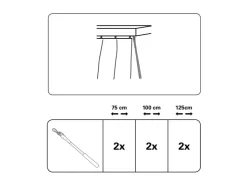 Gardinia Schleuderstab Metall Weiß 100 cm 2-er Pack* Gardinenstangen