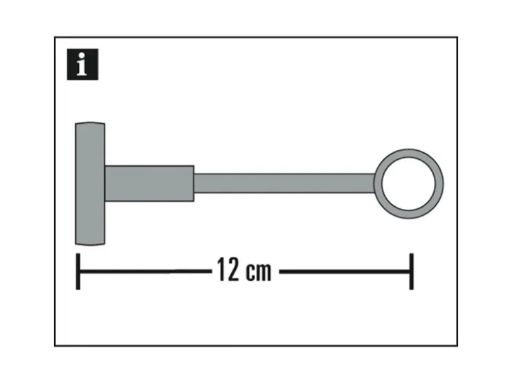 Gardinia Träger Chicago für Ø 20 mm geschlossen optik 12 cm