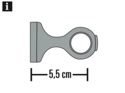 Gardinia Träger Country kurz geschlossen 5,5 cm* Vorhänge|Seilspanngarnituren