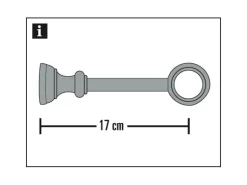 Gardinia Träger Lugano für Ø 28 mm geschlossen 17 cm* Gardinenstangen