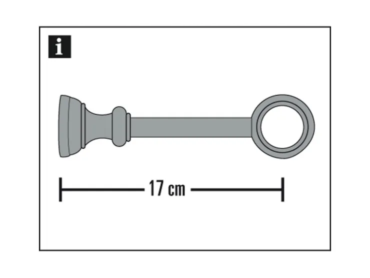 Gardinia Träger Lugano für Ø 28 mm geschlossen 17 cm* Gardinenstangen|Vorhänge