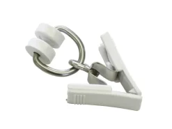 Gardinia T-Rollringe mit Klammer Weiß 20-er Pack* Vorhänge|Gardinenschienen