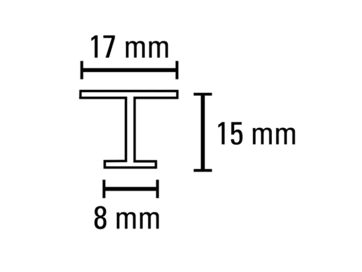 Gardinia T-Schiene Kunststoff Weiß 250 cm* Gardinenschienen