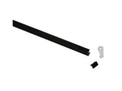 Gardinia Vorhangschienen-Set Lucy 1-läufig Schwarz-Matt 230 cm