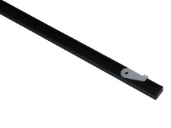Gardinia Vorhangschienen-Set Lucy 1-läufig Schwarz-Matt 230 cm