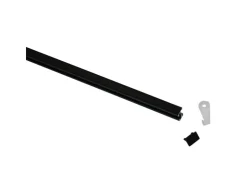 Gardinia Vorhangschienen-Set Lucy 1-läufig Schwarz-Matt 200 cm