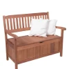 Garden Pleasure Gartenbank Houston 2-Sitzer Eukalyptus Braun 90 x 107 x 59 cm* Sitzbänke