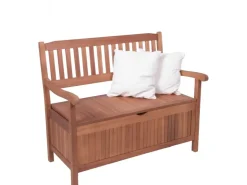 Garden Pleasure Gartenbank Houston 2-Sitzer Eukalyptus Braun 90 x 107 x 59 cm* Sitzbänke