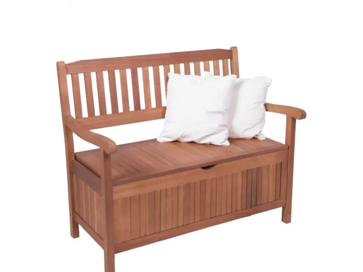 Garden Pleasure Gartenbank Houston 2-Sitzer Eukalyptus Braun 90 x 107 x 59 cm* Sitzbänke