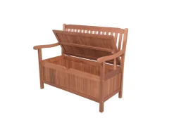 Garden Pleasure Gartenbank Houston 2-Sitzer Eukalyptus Braun 90 x 107 x 59 cm* Sitzbänke