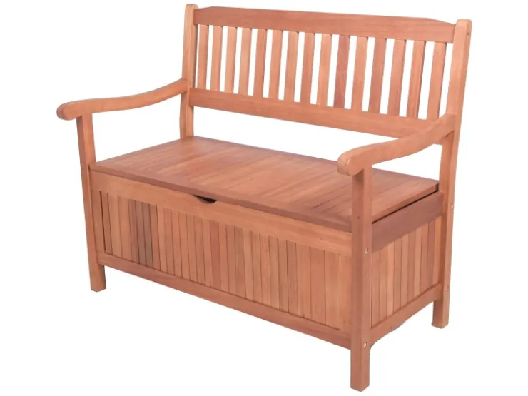 Garden Pleasure Gartenbank Houston 2-Sitzer Eukalyptus Braun 90 x 107 x 59 cm* Sitzbänke