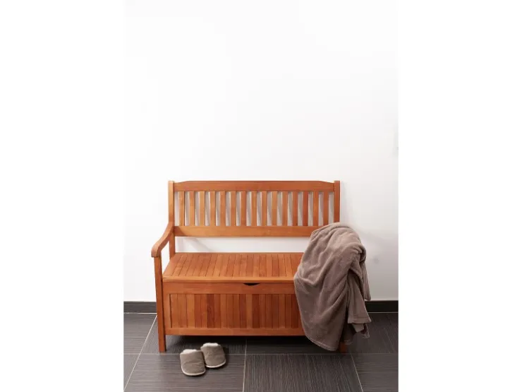 Garden Pleasure Gartenbank Houston 2-Sitzer Eukalyptus Braun 90 x 107 x 59 cm* Sitzbänke
