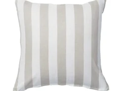 Gefülltes Kissen 40 cm x 40 cm Blockstreifen Beige* Sofas