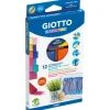 Giotto Decor Wax Wachsblöcke Rechteckige Form 4 x 2 cm verschiedene Farben 12 St* Stifte