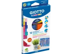 Giotto Decor Wax Wachsblöcke Rechteckige Form 4 x 2 cm verschiedene Farben 12 St* Stifte