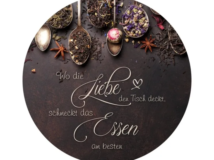 Pro Art Glasbild Liebe & Essen 30 cm x 30 cm* Bilder