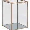 Glas-Laterne Safari Lodge 22 cm x 17 cm x 17 cm Gold-Rahmen* Laternen