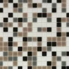 Glasmosaikmatte Black Grey Brown White 32,6 cm x 32,6 cm